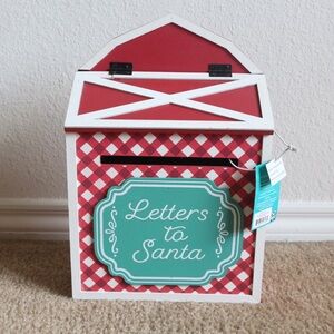 🎄 Pioneer Woman Red Letters to Santa Decorative Tabletop Mailbox